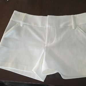 Alice + Olivia High Waist Cream Shorts